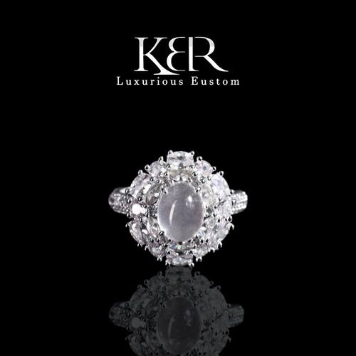 天然水沫子蛋面戒指简约百搭时尚女款JJKRL0409001