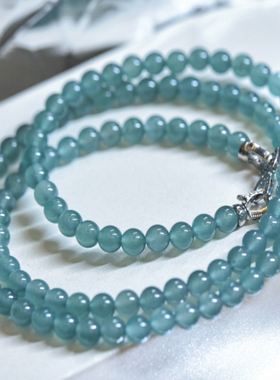 【颖有尽有】天然A货翡翠圆珠项链颈链时尚百搭款5M+KBR51008008