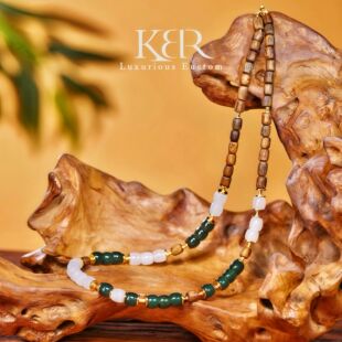 天然A货翡翠沉香和田玉项链KBR50802001 设计款 粉红粉丝专享