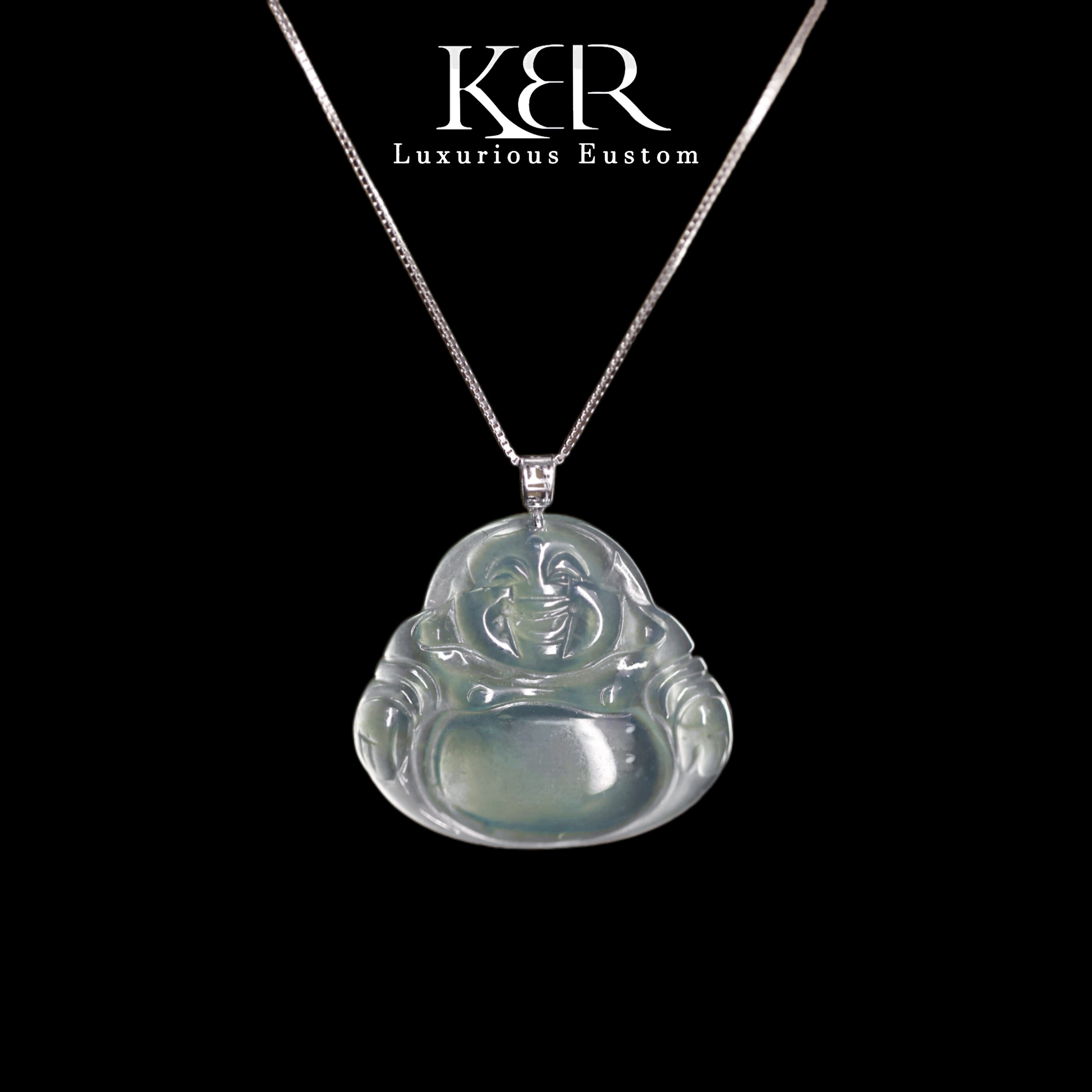 【颖有尽有】天然A货翡翠高定18K金扣头佛公高冰吊坠KBR0616005,珠宝/钻石/翡翠,颈饰,淘宝优惠券,粉丝福利购,淘宝优惠卷