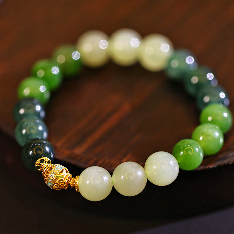 【颖有尽有】新款天然A货翡翠多宝手串简约百搭时尚 KBR51121002,珠宝/钻石/翡翠,手链/手串,淘宝优惠券,粉丝福利购,淘宝优惠卷