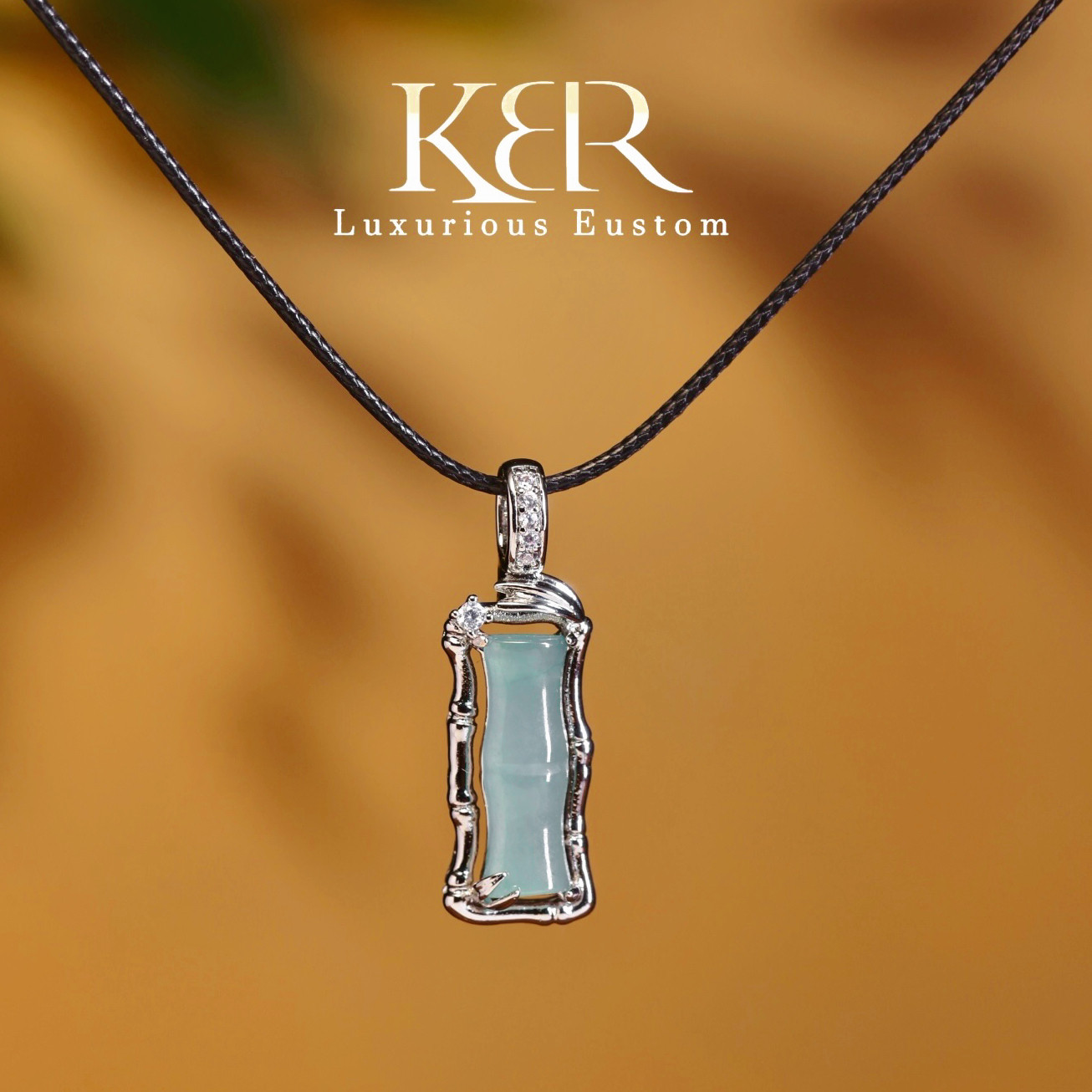 【颖有尽有】天然A货翡翠竹节项链多样性发简约百搭女KBR50524003