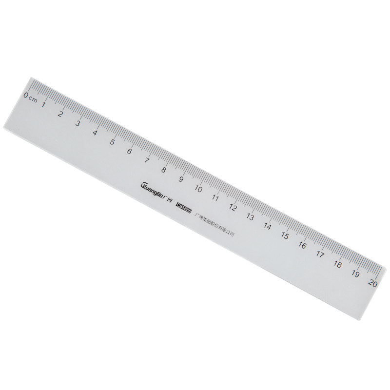 广博 20cm直尺/塑料透明尺子 办公学习绘图制图测量仪尺 cb5665