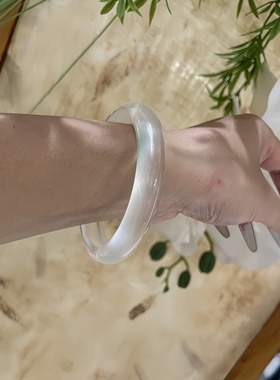 天然高冰白水晶手镯女款