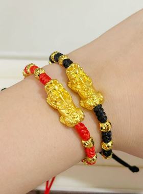 金店同款沙金貔貅手链