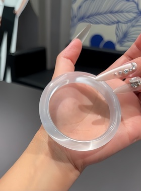 手镯女石英质荔枝冻贵妃玉镯镯子