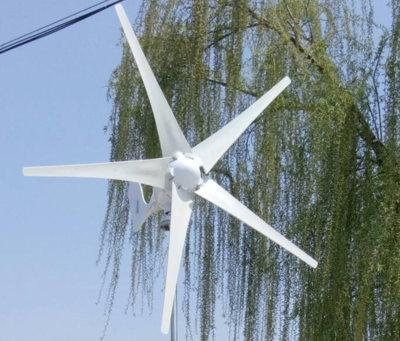 新款五叶三相同步永磁风力发电机家用户外铝合金车载便携12v24v