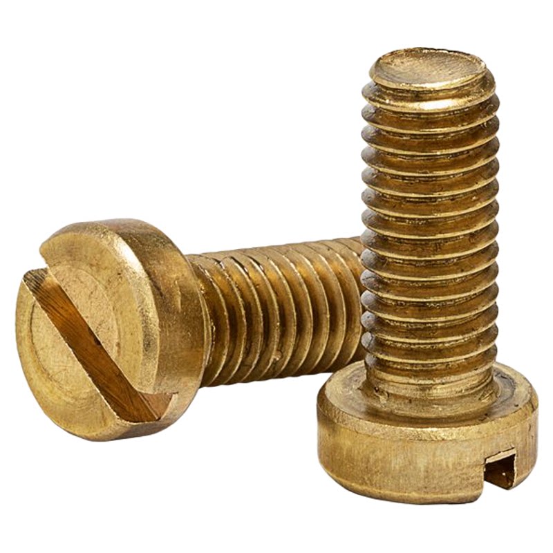 M2M2.5M3M4M5M6M8M10黄铜GB65一字槽/开槽圆柱头螺钉螺丝螺栓