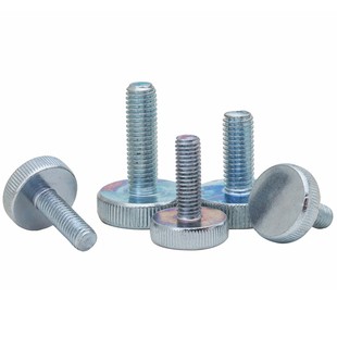 GB835镀锌平头滚花手拧螺丝钉大圆头扭手紧调节螺栓M3M4M5M6M8M10