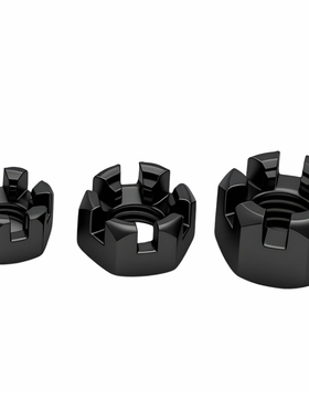 开槽螺母GB58粗牙/细牙 碳钢带槽螺帽六角开槽螺母M6-M48开花螺母