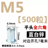 M5 (500 зерен) белая цинк ровная головка - все шесть центов