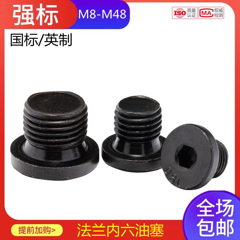 碳钢内六角法兰面堵头螺塞
