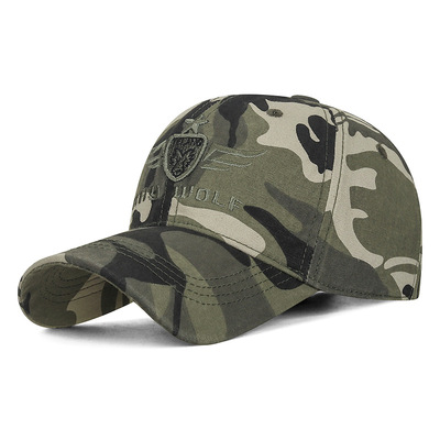 春夏季新款户外迷彩遮阳防晒鸭舌帽男士女训练野营休闲运动棒球帽