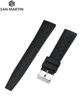 San Martin 军魂氟橡胶表带20mm 平直接口通用接口SN0118/SN0119