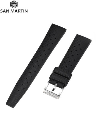 San Martin 军魂氟橡胶表带20mm 平直接口通用接口SN0118/SN0119