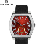 军魂手表SN0100 酒桶珐琅面18K金ETA男士 机械手表36mm