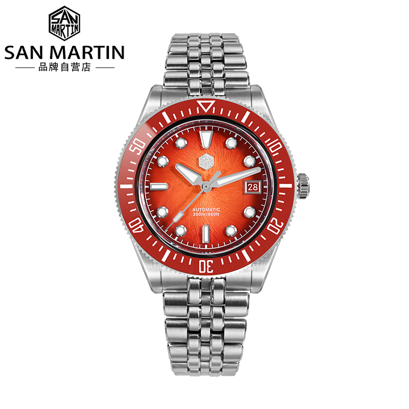 军魂潜水表男士自动机械钢带手表