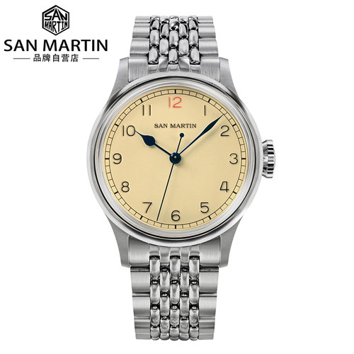 SanMartin复刻复古男夜光机械表