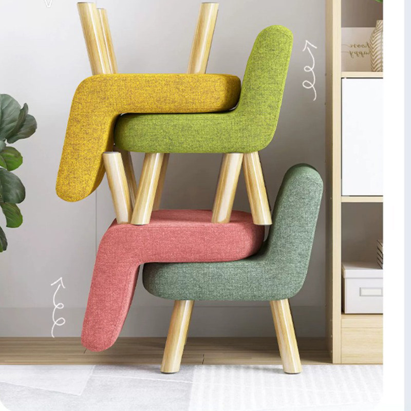 凳子家用靠背小椅子客厅沙发脚踏穿鞋凳实木小板凳矮凳门口换鞋凳