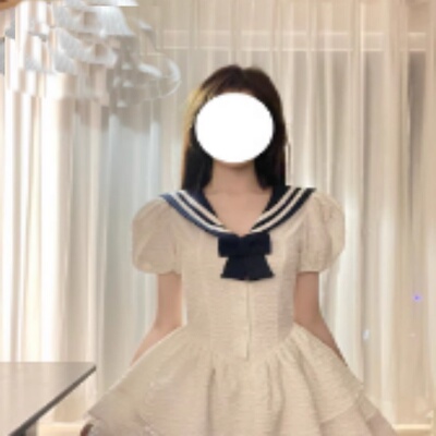 裙摆三层裙元气海军风