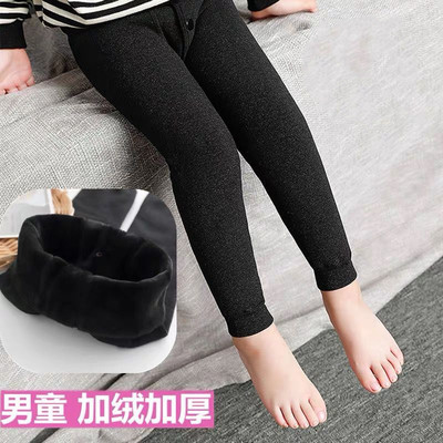 秋冬款内穿保暖小男孩8岁加绒裤