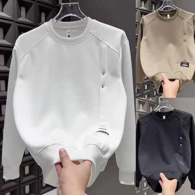 港风卫衣男士2025新款加厚痞帅春秋季高级感长袖上衣休闲套头衫