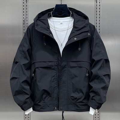 男士秋冬新款连帽高品质棉服潮流时尚百搭休闲男士爆款保暖冲锋衣