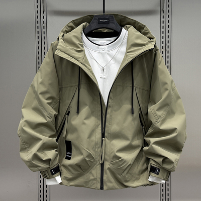 2025新款加绒加厚连帽夹克男士潮牌宽松户外美式痞帅百搭二棉外套