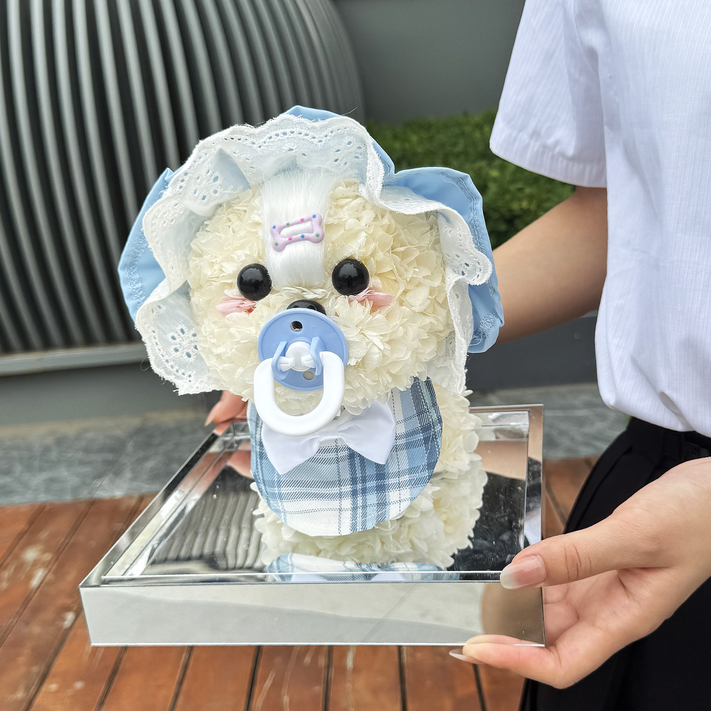 圣诞送女友马尔济斯永生花小狗生日礼物比熊高级感真花惊喜礼盒