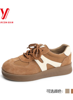 意尔康专柜女鞋今年新款厚底舒适轻便休闲鞋软底板鞋5171ZD49349Y