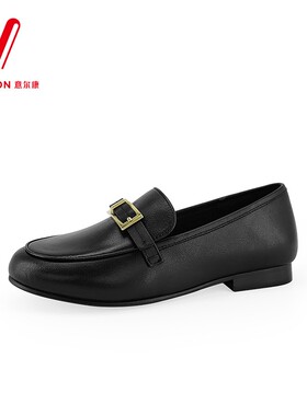 意尔康乐福鞋女式配裙子2025新款春季学院风小皮鞋S551AB04740Y