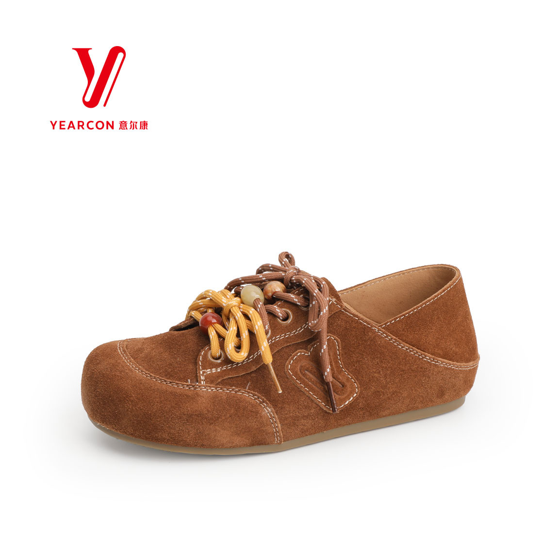 意尔康女鞋2025秋季新款勃肯鞋复古软底双鞋带休闲鞋5581ZD47832Y