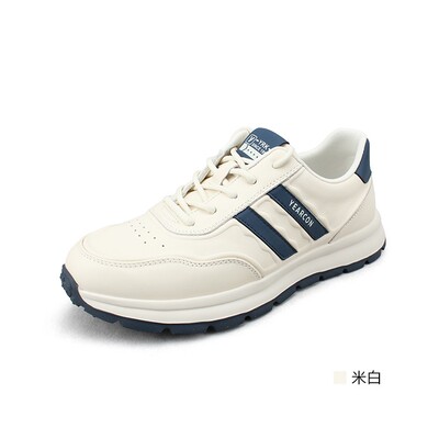 意尔康男鞋牛皮休闲鞋防滑舒适