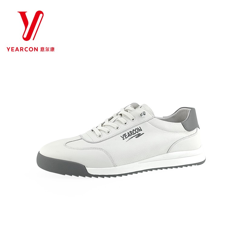 意尔康板鞋时尚小白鞋真皮正品