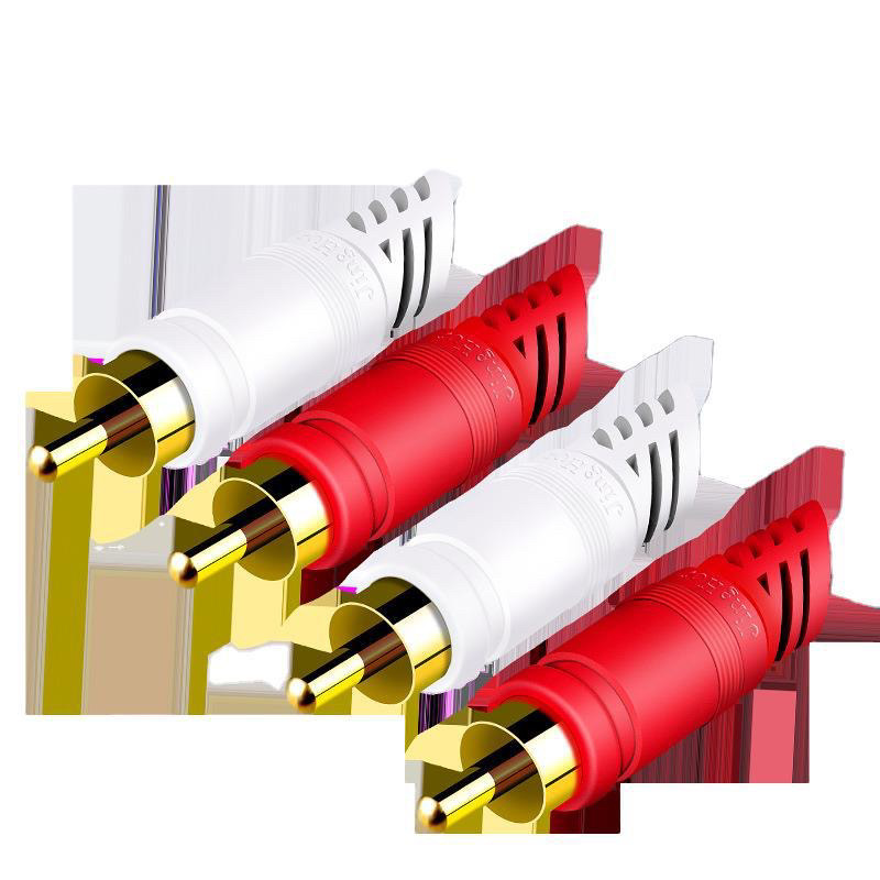 晶华 2对2音箱音频连接线 双莲花对双莲花音频线 2rca-2rca影音线