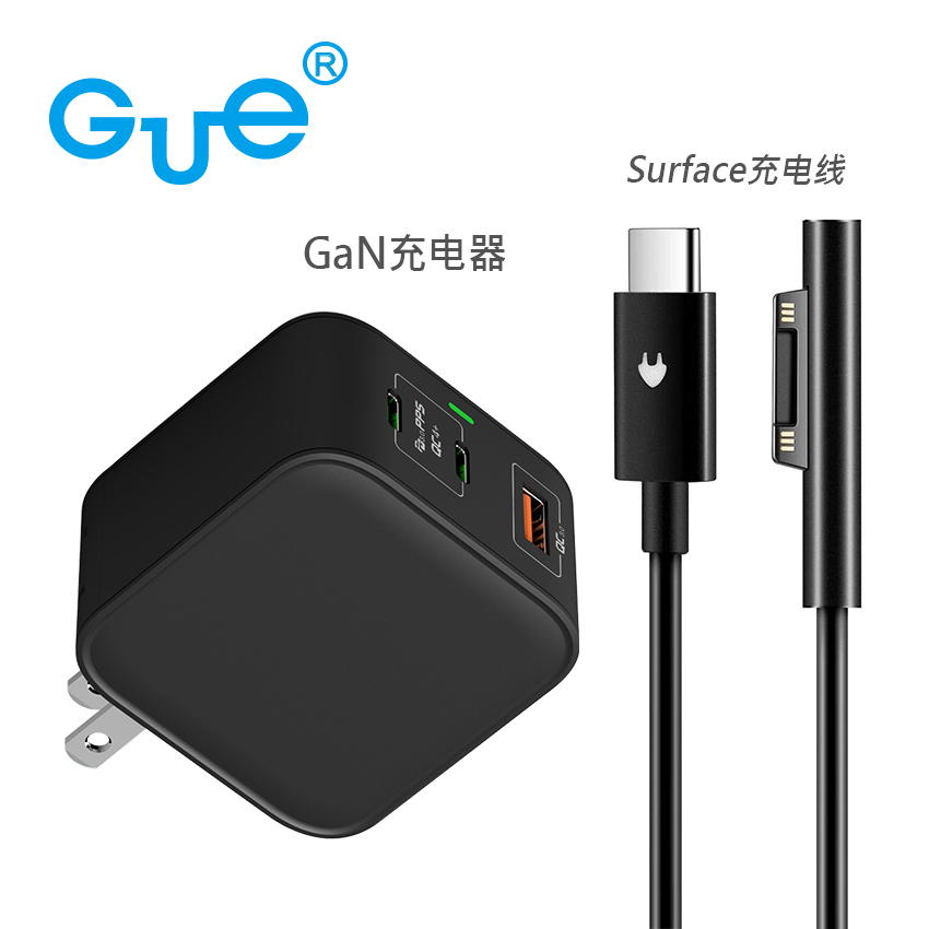 GaN65w充电器Surfacepro9book2laptop3电脑电源15V4a充电线PD快充-封面