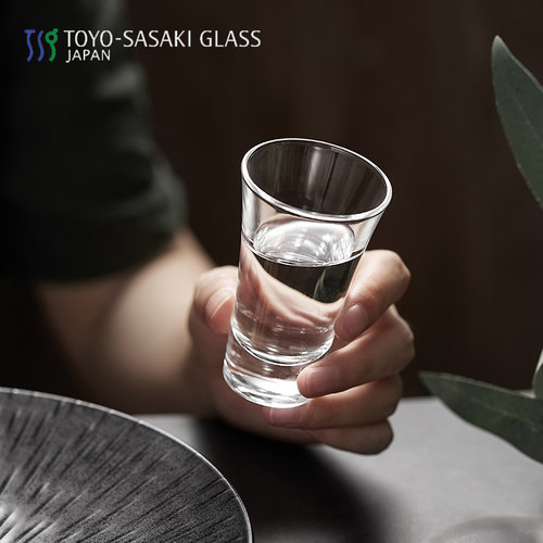 日本进口东洋佐佐木玻璃杯家用一口杯小号白酒杯柳宗理日式清酒杯