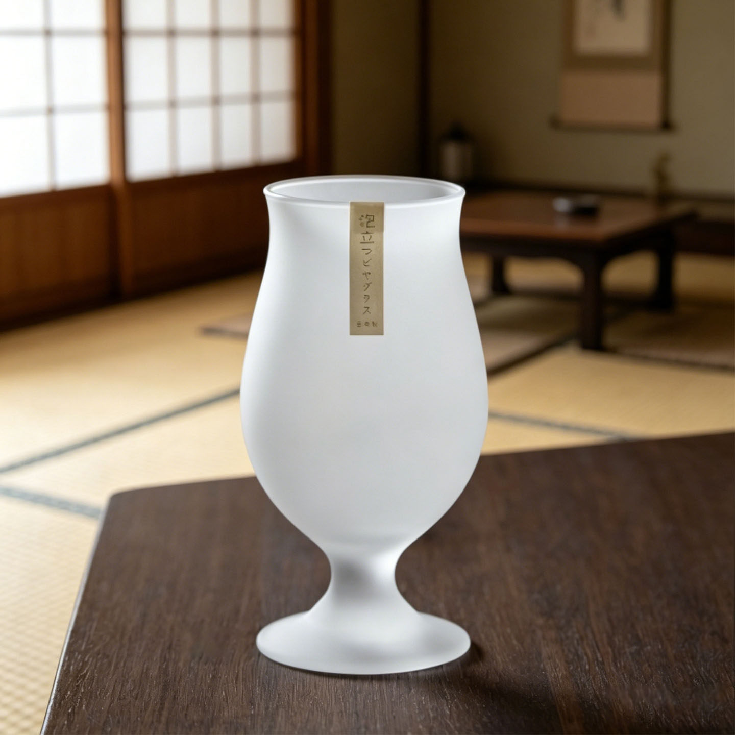 东洋佐佐木云雾啤酒杯磨砂质感日本进口玻璃高脚杯扎啤杯玻璃杯子
