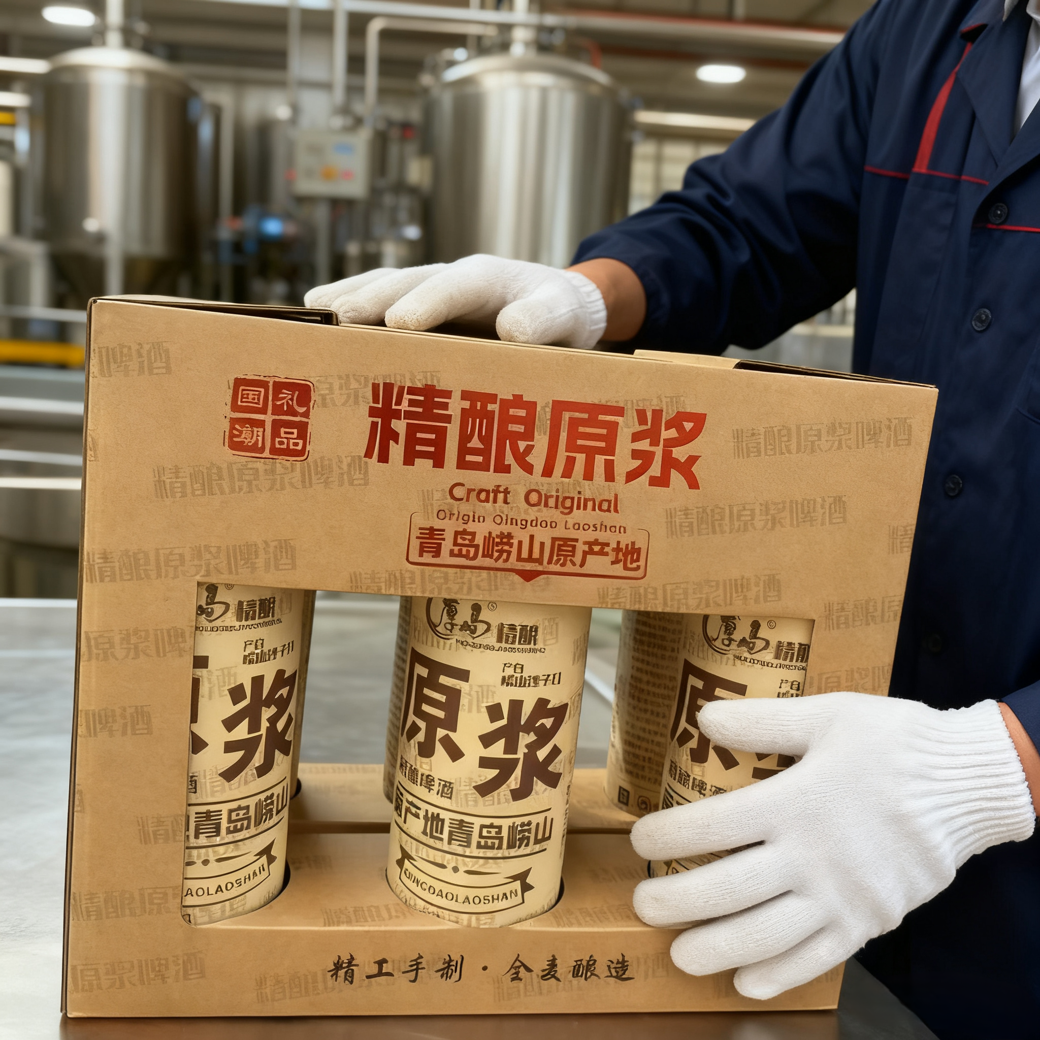 青岛崂山产地品鉴级高档发酵精酿啤酒精酿无添加全麦13度精酿原浆