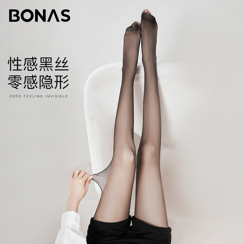 宝娜斯丝袜防勾丝超薄款高透黑丝性感光腿春秋款不掉档黑丝袜