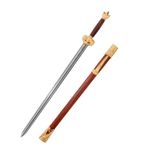 中天剑 沈新培沈州合铸宝剑 龙泉沈广隆陨铁刃黄金外饰剑 未开刃