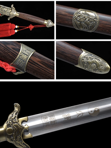 Бронзовые боевые искусства Тайдзи Меч из нержавеющей стали Меч Тайдзи в соответствии с высотой с мечом Longquan Shen Shen Guanglong не открыт