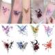 蝴蝶纹身贴防水持久女彩色甜酷花朵辣妹高颜值纯欲风锁骨手臂贴纸