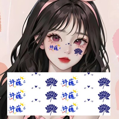 许巍脸贴 2024许巍“无尽光芒”巡回演唱会纹身贴 粉丝应援妆容贴
