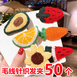 儿童水果发夹可爱卡通动物发卡网红女孩发夹头发饰品边夹创意礼品