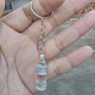 新款依云矿泉水瓶钥匙扣挂件饮料瓶纯净水挂饰店庆开业小礼品赠品
