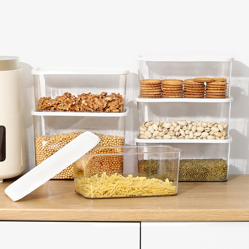 塑料密封盒带盖家用收纳盒冰箱食物保鲜盒厨房五谷杂粮储物盒防潮,收纳整理,食物收纳盒,淘宝优惠券,粉丝福利购,淘宝优惠卷