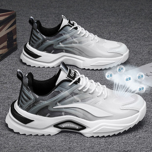 奥莱专柜男鞋秋季休闲跑步运动鞋子男款增高冬季透气小白老爹潮鞋