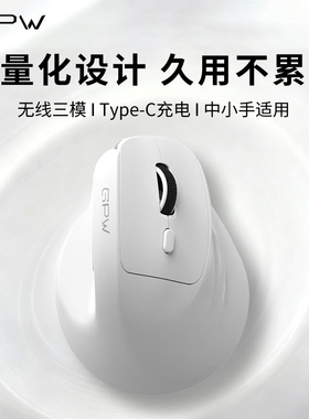 GPW M9Pro人体工学垂直无线鼠标gpw三模充电笔记本电脑办公狗屁王