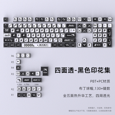 印花集四面透键帽热升华工艺OEM